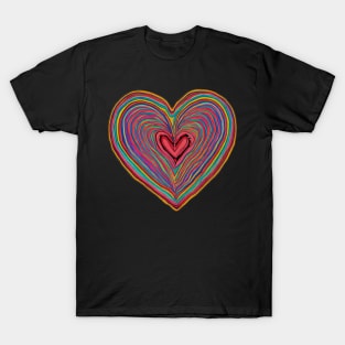 Colorful heart design | T-Shirt